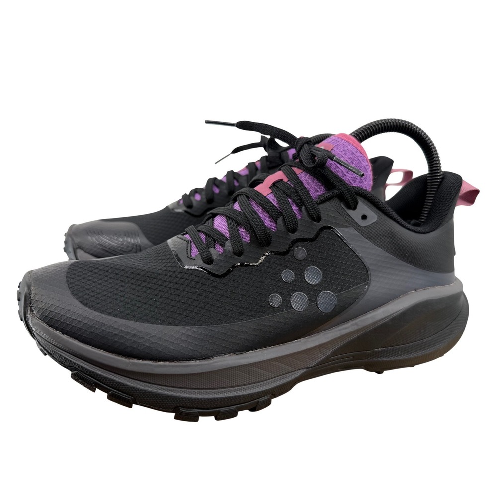 NEW Craft Pure Trail X Running Shoes Women's US 9 Black Purple Athletic Sneakers
